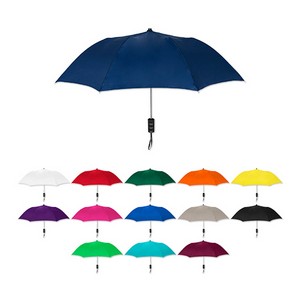 Elite Compact Folding Umbrella w/Solid Colors