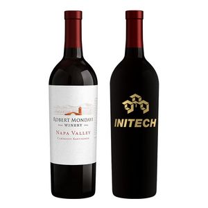 Etched Robert Mondavi Napa Valley Cabernet Red Wine Bottle