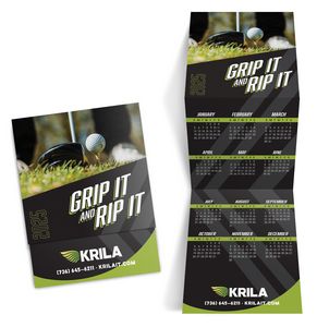 Golf Trifold Calendar