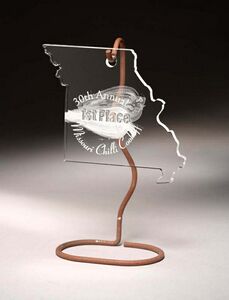 Hanging Wire States Award w/ Wire Holder