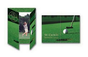 Horizontal Golf Gatefold Event Folder (4"x6")