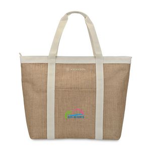 KEEPCOOLÂ® Nairobi Jute Shopper Cooler - Natural