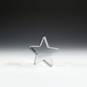 Laser Engraved Acrylic Star Paperweight (5"x 5"x 1/2")