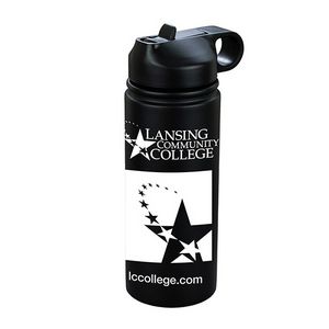 "MAUI" 19 oz Recycled RPET Powder Coated Double Wall Insulated Stainless Steel Tumbler With a Straw