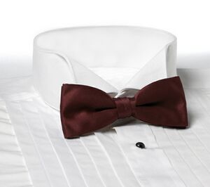 Maroon Clip-On Bow Tie