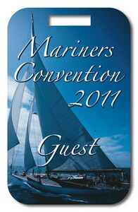 Medium Rectangle Laminated Event Badge - Full Color