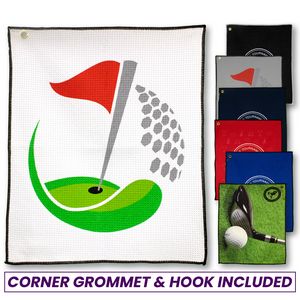 Microfiber Waffle Small Golf Towel (Screen Print)