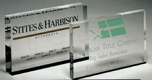 Mini Rectangle Paperweight Award (4")