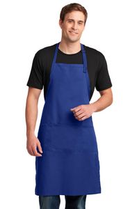 Port Authority Easy Care Extra Long Bib Apron with Stain Release.