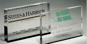 Rectangle Paperweight Award (5"x7"x3/4")