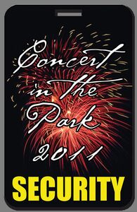 Rectangle RC Laminated Economy Event Badge - Full Color