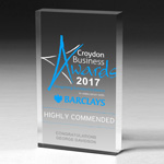 Rectangular Acrylic Paperweight - 4" x 6" x 1/2"