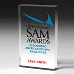 Rectangular Acrylic Paperweight - 4" x 6" x 1/2"