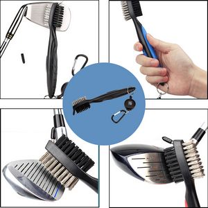 Retractable Golf Club Brush w/Carabiner
