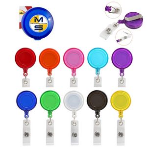Retractable Id Badge Reel Holder - Epoxy Full-Color