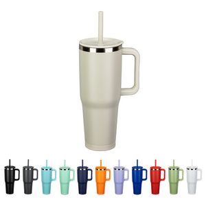 SENSOÂ® Summit 40 oz Insulated Stainless Steel Travel Mug with Press-In Str