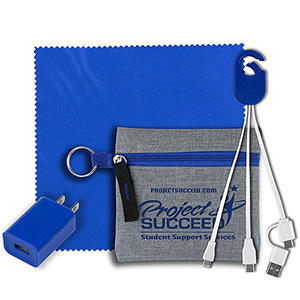 Microfiber & Charging Cables in Zipper Kit