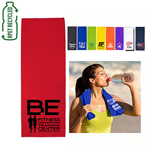 "THE RAINER" Recycled RPET Cooling Towel â€“ 12" W x 32" H