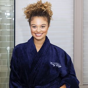 Terry Velour Shawl Collar Robe (White Robe