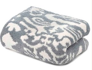 Throw - Damask - Chenilla Cloudâ„¢ - Maliblu / Creme - 52*70