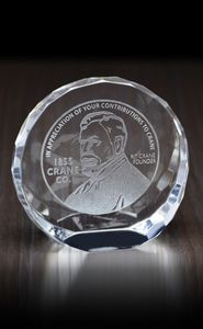 Tilting Circle Paperweight Award