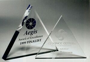 Triangle Paperweight Award (6"x3/4")