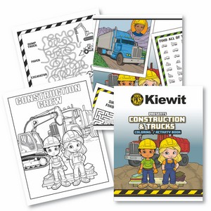 Trucks & Construction Coloring & Activity Book