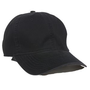 Twill Cap w/Leather Strap Closure