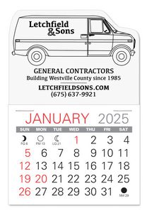 Van Shape Value Stick Adhesive Calendar