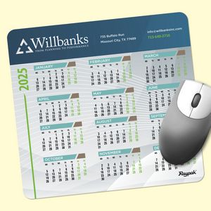 VynexÂ® Heavy Duty 7.5"x8"x1/16" Calendar Mouse Pad
