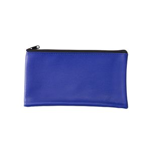 Zipper Leather Bank Deposit Bag