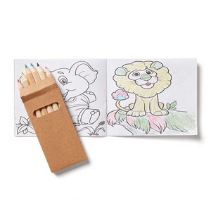 Zoo Kids Coloring Book & 6-Color Pencil Set To-Go