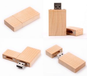 1 GB Rectangular Wooden USB Flash Drives W/ Magnetic Closure