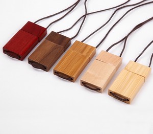 128 MB Wooden USB Flash Drive W/ Cord