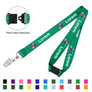 3/4'' Polyester Lanyard W/ Safety Breakaway Badge Holder