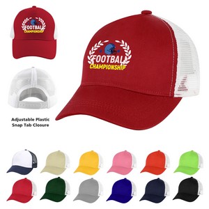 5 Panel Structured Trucker Cap W/Snapback