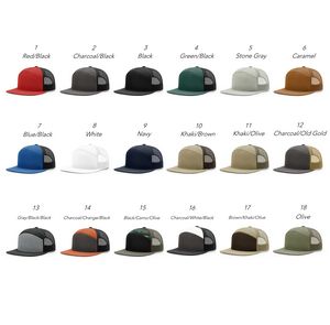 7 Panel Mesh Back Trucker Cap w/ Snapback Closure
