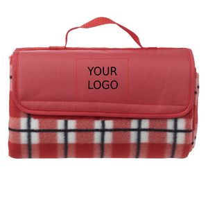 Checkered Roll-Up Picnic Blanket