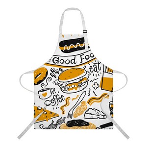 Dye Sublimation Full Length Apron W/ Adjustable Neck Strap