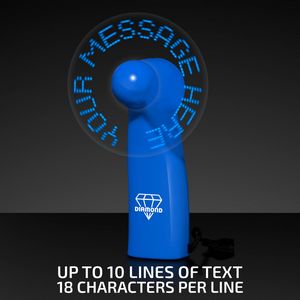 Pre-Programmed Blue Mini Fans with Blue LEDs - PRINTED