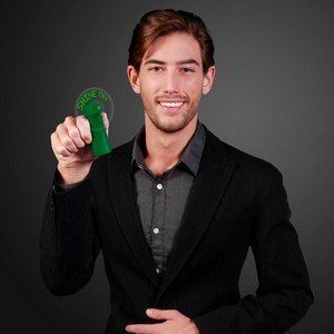 Pre-Programmed Green Mini Fans with Green LEDs - PRINTED