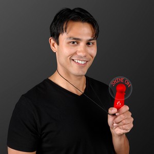 Pre-Programmed Red Mini Fans with Red LEDs - PRINTED