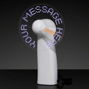 Pre-Programmed White Message Fans with White LEDs - PRINTED