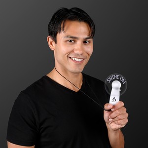 Pre-Programmed White Message Fans with White LEDs - PRINTED