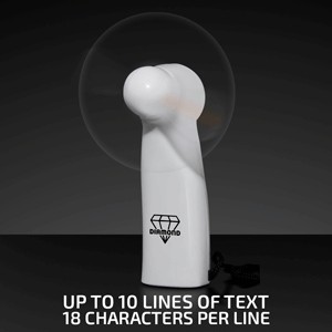 Pre-Programmed White Message Fans with White LEDs - PRINTED