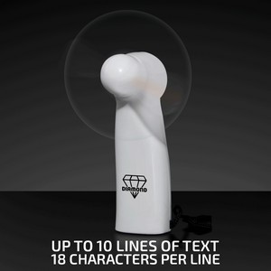 Pre-Programmed White Message Fans with White LEDs - PRINTED