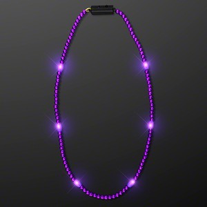 Purple Party LED Bead Necklaces - BLANK