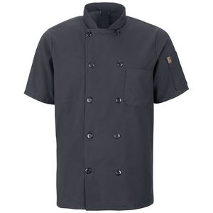 Red Kap Culinary - Men's Short Sleeve 29.5" Chef Coat with OilBlok + MIMIXâ„¢